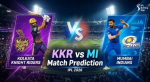 KKR vs MI Match Prediction IPL 2026, Eden Gardens Pitch Report & Betting Odds